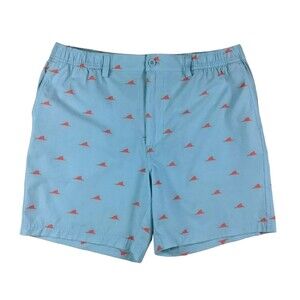 Tackle & Tides Shorts  Men's Size L  Elastic Waist Lightweight Hybrid Swim Blue